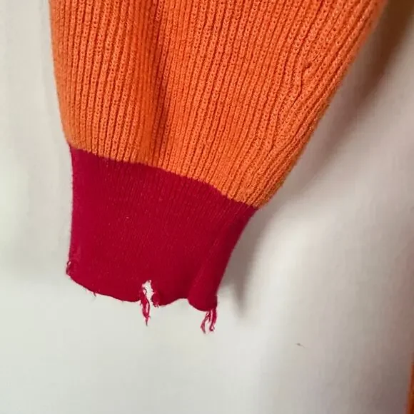 Honey Punch Cardigan Sweater Womens MEDIUM Open Front Rainbow Pride Twee Kidcore - Picture 5 of 10